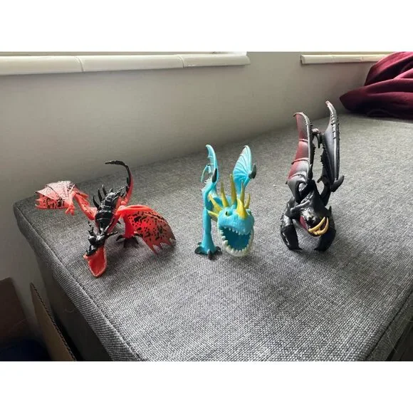 8Pcs Dragon Action Figures Set - Vikings Toys Gift Figure Mini Cake Toppers Car